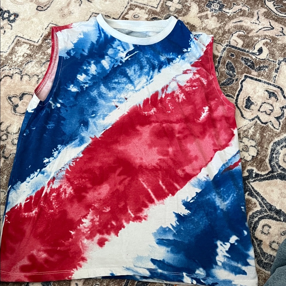 Celebrate It Kids Tie-Dye Tank Top - Red and Blue
